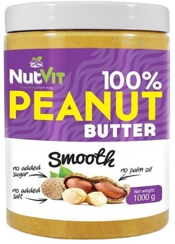 OstroVit NutVit 100% Peanut Butter 1000 g Smooth (Островіт Арахісова Паста) 391372 фото