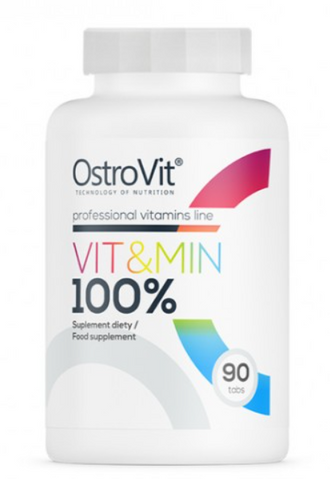 OstroVit 100% Vit&Min 90 таблеток (ОстроВіт 100% Віт&Мін) 287559 фото