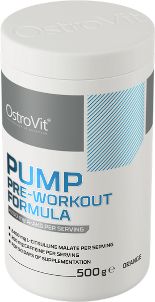 OstroVit PUMP Pre-Workout 500 g Orange (Островіт Памп Перед тренуванням Апельсин) 391981 фото