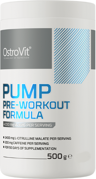 OstroVit PUMP Pre-Workout 500 g Lemon (Островіт Памп Перед тренуванням Лимон) 391982 фото