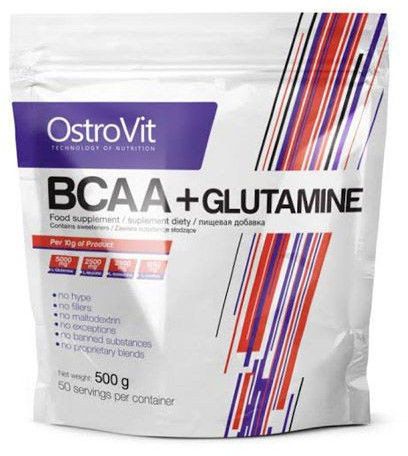 OstroVit Anticat BCAA + L-Glutamine 500 g Pure (ОстроВіт Антикат BCAA + L-глютамін Чистий) 391277 фото