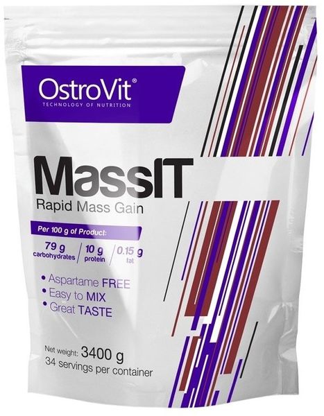 OstroVit MassIT 3400 g Strawberry (Островіт МасІТ Клубніка) 418152 фото