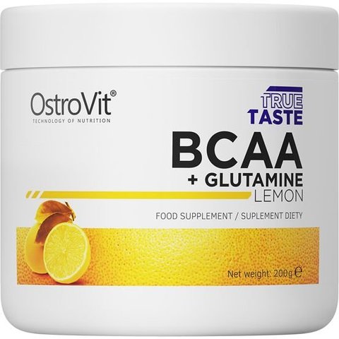 OstroVit BCAA + Glutamine 200 g Lemon (ОстроВіт BCAA + Глютамін Лимон) 390670 фото