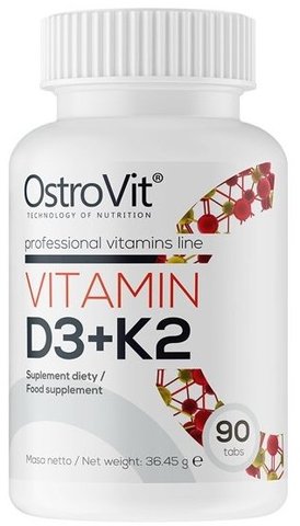 OstroVit Vitamin D3 + K2 90 таблеток (Островіт Вітамін D3 + K2) 392049 фото