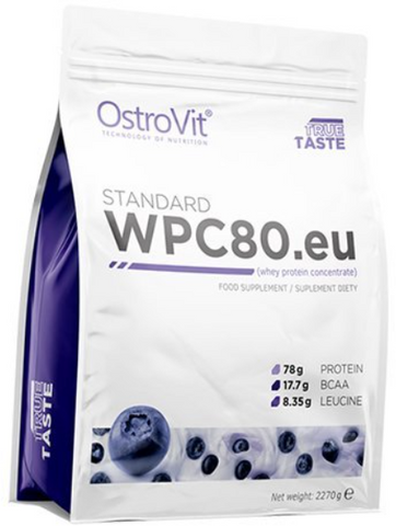 OstroVit Standard WPC80.eu 2270 g Blubery Yoghurt (Островіт Протеїн Стандарт Чорничний Йогурт) 391995 фото