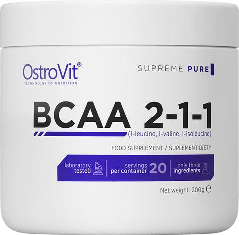 OstroVit BCAA 2-1-1 200 g Pure (ОстроВіт BCAA 2-1-1 Чистий) 390672 фото