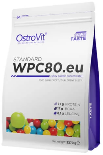 OstroVit Standard WPC80.eu 2270 g Bubble Gum (Островіт Протеїн Стандарт Жуйка) 391996 фото