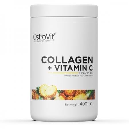 OstroVit Collagen + Vitamin C 400 g Pineapple (ОстроВіт Колаген + Вітамін C Ананас) 970784 фото