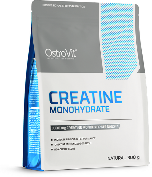 OstroVit Creatine Monohydrate 300 g Natural (ОстроВіт Креатин моногідрат Натуральний) 391288 фото