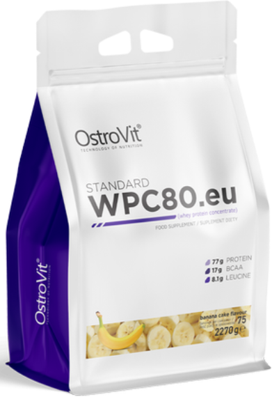 OstroVit Standard WPC80.eu 2270 g Banana (Островіт Протеїн Стандарт Банан) 391997 фото