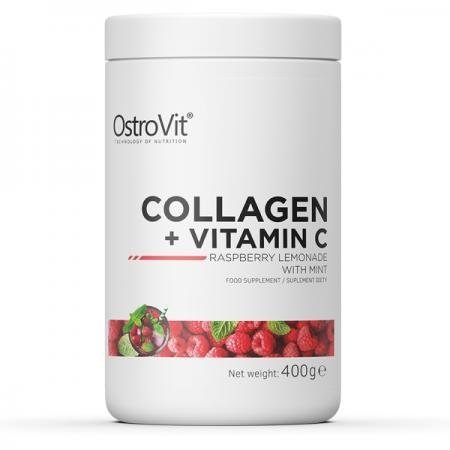 OstroVit Collagen + Vitamin C 400 g Raspberry Mint Lemonade (ОстроВіт Колаген + Вітамін C Малина-М’ята) 970785 фото