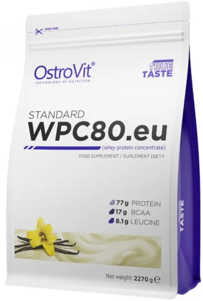 OstroVit Standard WPC80.eu 2270 g Vanilla (Островіт Протеїн Стандарт Ваніль) 391998 фото