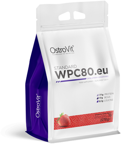 OstroVit Standard WPC80.eu 2270 g Strawberry (Островіт Протеїн Стандарт Полуниця) 391999 фото