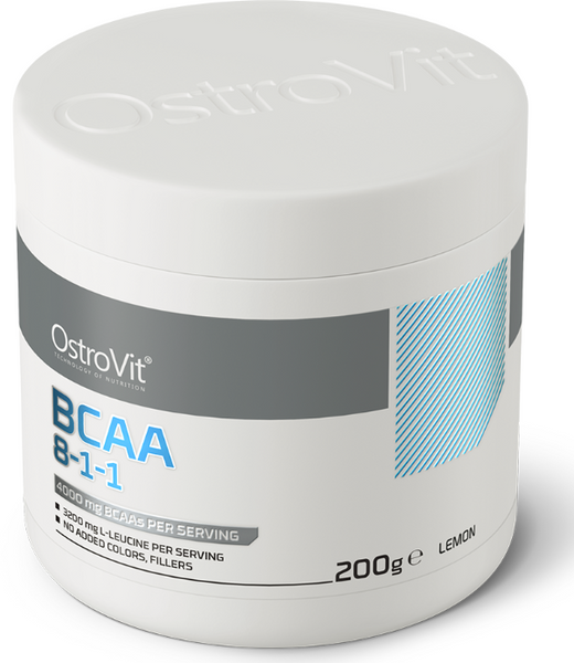 OstroVit BCAA 8-1-1 200 g Lemon (ОстроВіт BCAA 8-1-1 Лимон) 390677 фото