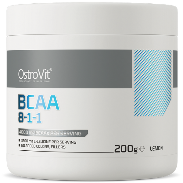 OstroVit BCAA 8-1-1 200 g Lemon (ОстроВіт BCAA 8-1-1 Лимон) 390677 фото