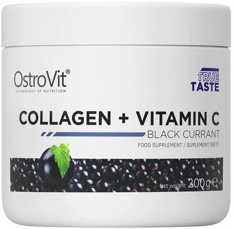 OstroVit Collagen And Vitamin C Чорна смородина 200 г (ОстроВіт Колаген та Вітамін C) 802898 фото