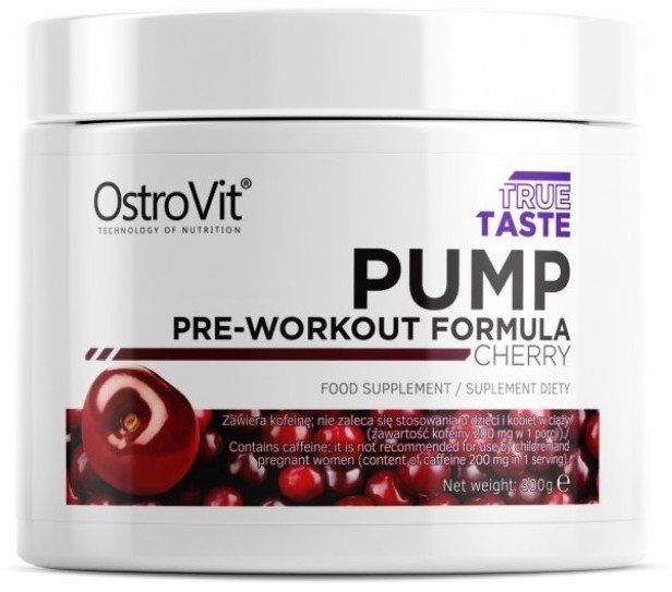 OstroVit PUMP Pre-Workout Formula 300 g Cherry (Островіт Памп Перед тренуванням Формула Вишня) 998776 фото