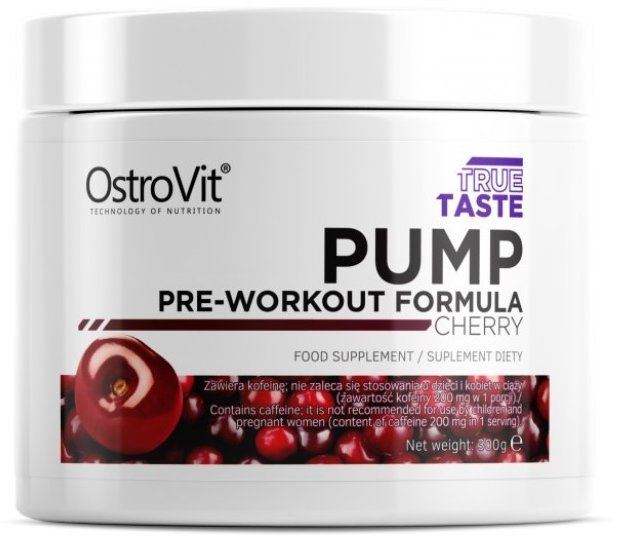 OstroVit PUMP Pre-Workout Formula 300 g Cherry (Островіт Памп Перед тренуванням Формула Вишня) 998776 фото