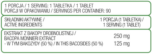 OstroVit Bacopa Monnieri 90 таблеток (ОстроВіт Бакопа Моньєрі) 537036 фото