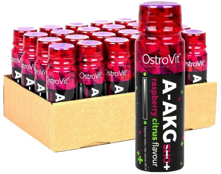 OstroVit AAKG Shot 24x80 ml Raspberry Citrus (ОстроВіт А-AKG Шот) 936959 фото